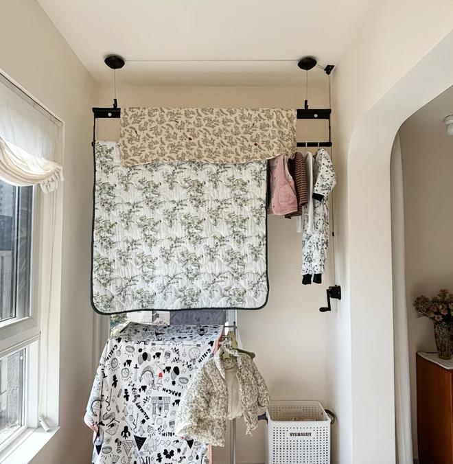 机智了整洁美观省空间快看看广东发现一户高层晾衣设计太(图8)