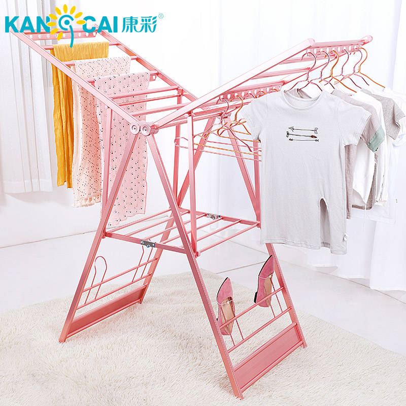 晾衣架厂家有哪些落地晾衣架防滑小设计